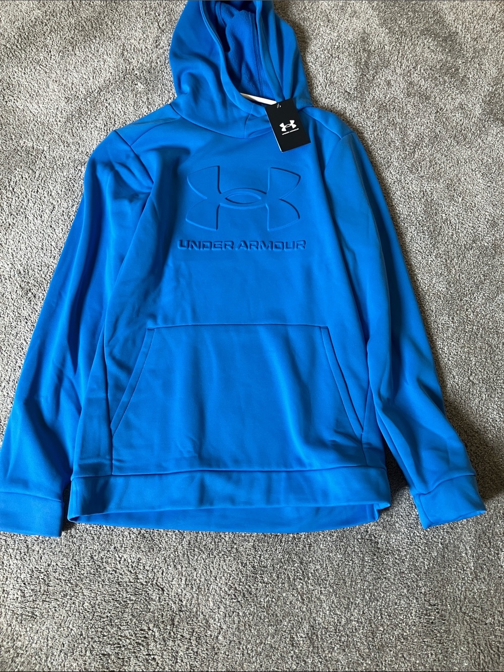 Under Armour Men's Bright Blue Crewneck Hoodie Sweatshirt